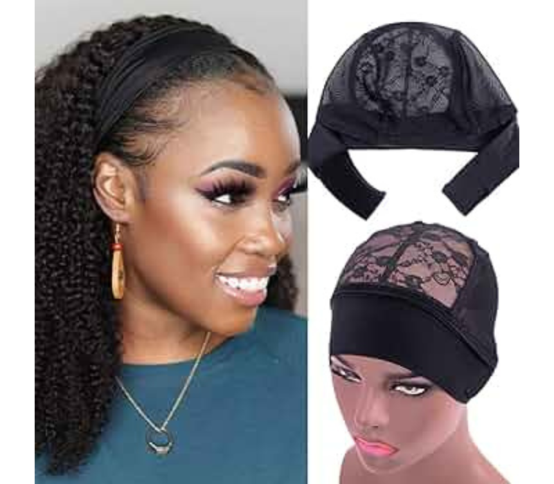 2 Pcs Headband Wig Cap for Wig Making 